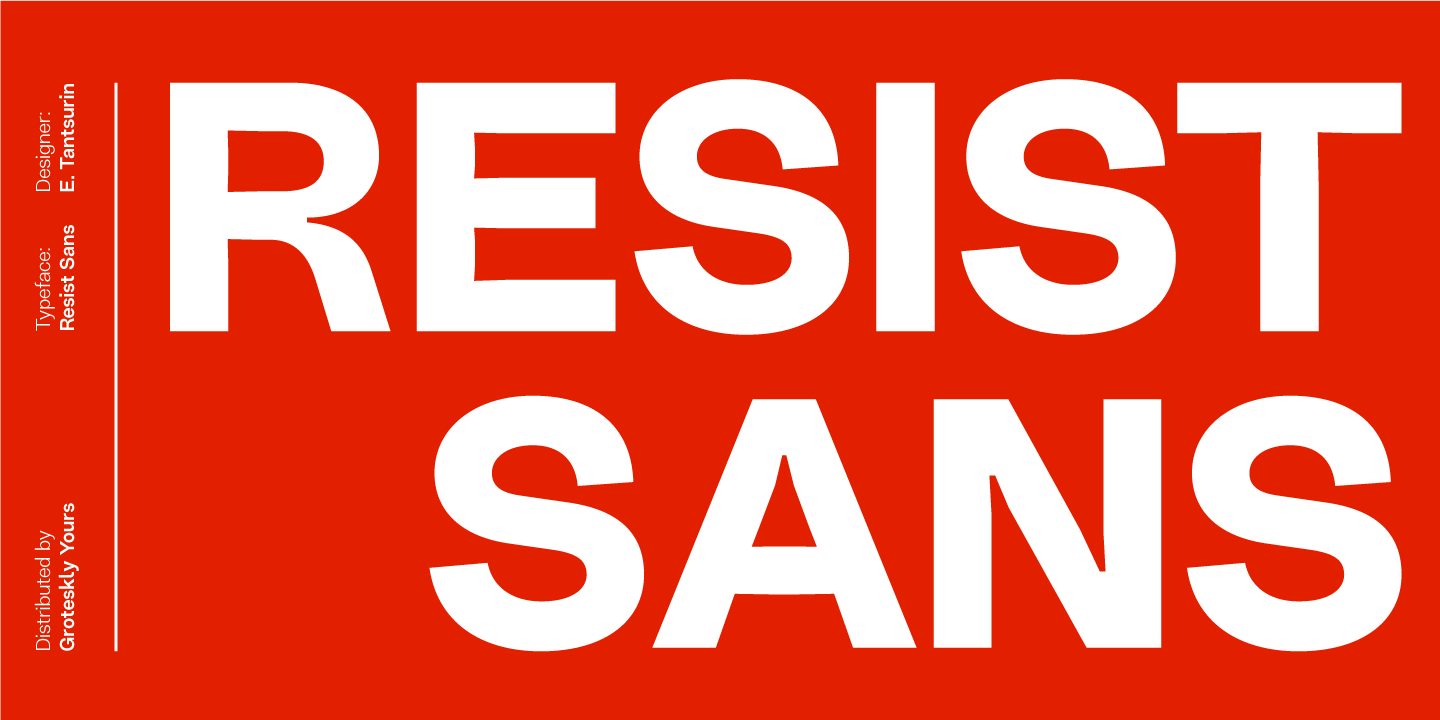 Пример шрифта Resist Sans